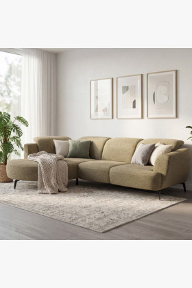Modulare Sitzgarnitur Zoe Sofa mit Metallfüßen, modern